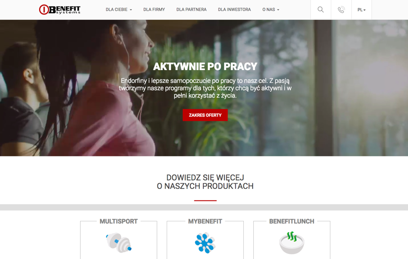 BENEFIT SYSTEMS | TYPO3 CMS screenshot 1